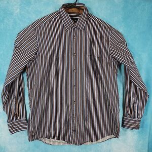 Bugatchi Uomo Men's Long Sleeve Striped Button Down Shirt, Size Large